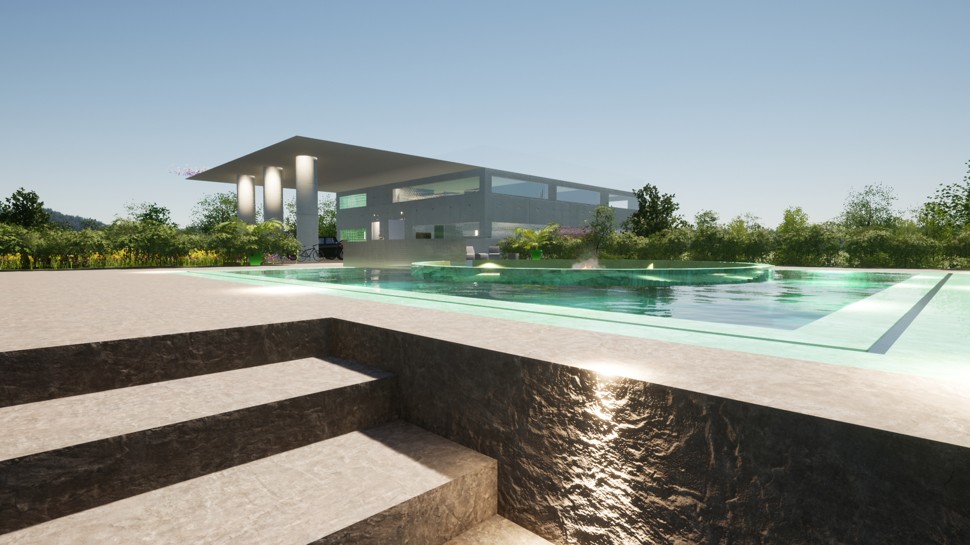 Luxury Villa Side View