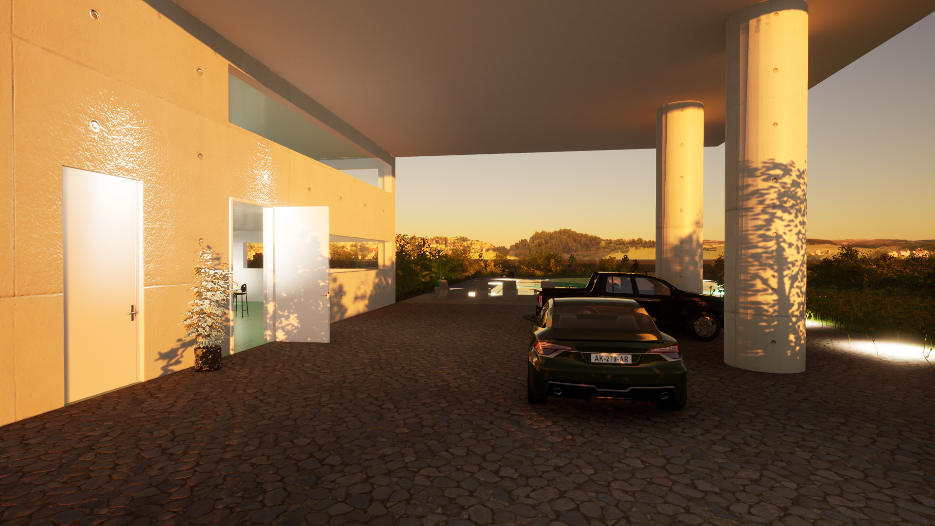 Luxury Villa Evening View