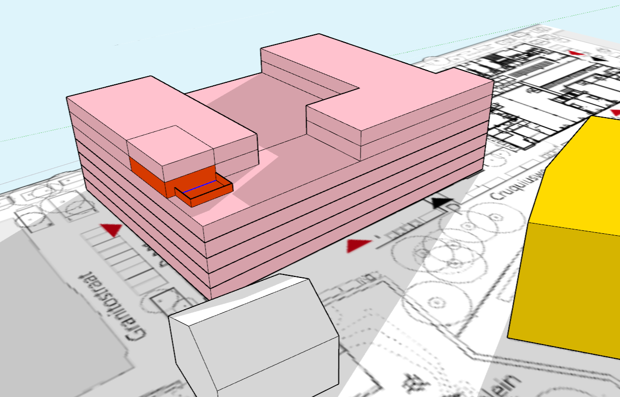 3D shadow analysis model example